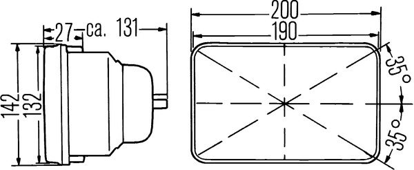 BEHR HELLA SERVICE - 1AE 003 427-011 - Вставка фары, основная фара