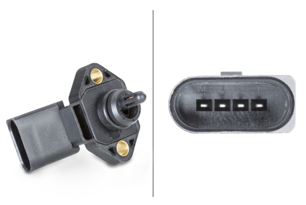 BEHR HELLA SERVICE - 6PP 009 400-481 - Датчик, давление во впускном газопроводе BEHR HELLA SERVICE - 6PP 009 400-481 - Датчик, давление во впускном газопроводе