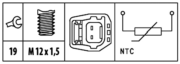 BEHR HELLA SERVICE - 6PT 009 309-461 - Температурный датчик охлаждающей жидкости BEHR HELLA SERVICE - 6PT 009 309-461 - Температурный датчик охлаждающей жидкости