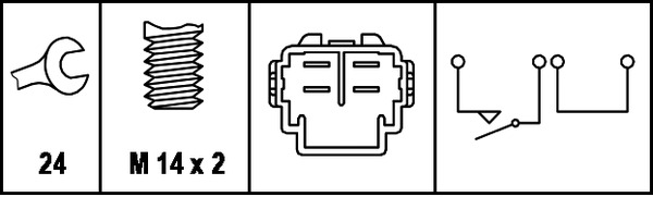 BEHR HELLA SERVICE - 6ZF 008 621-101 - Выключатель, фара заднего хода