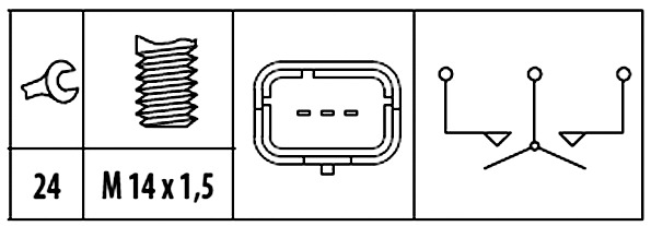 BEHR HELLA SERVICE - 6ZF 181 612-071 - Выключатель, фара заднего хода