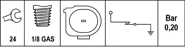 BEHR HELLA SERVICE - 6ZL 003 259-091 - Датчик давления масла BEHR HELLA SERVICE - 6ZL 003 259-091 - Датчик давления масла