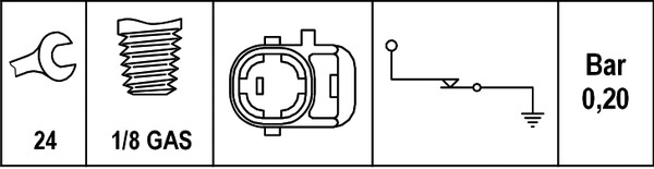 BEHR HELLA SERVICE - 6ZL 003 259-511 - Датчик давления масла