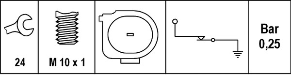 BEHR HELLA SERVICE - 6ZL 008 280-041 - Датчик давления масла