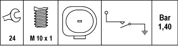 BEHR HELLA SERVICE - 6ZL 008 280-051 - Датчик давления масла BEHR HELLA SERVICE - 6ZL 008 280-051 - Датчик давления масла