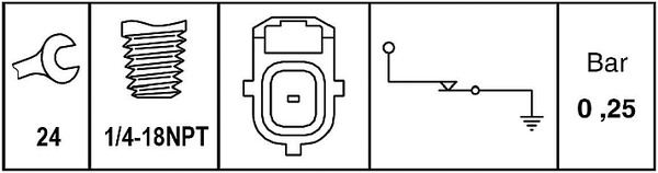 BEHR HELLA SERVICE - 6ZL 009 600-081 - Датчик давления масла BEHR HELLA SERVICE - 6ZL 009 600-081 - Датчик давления масла