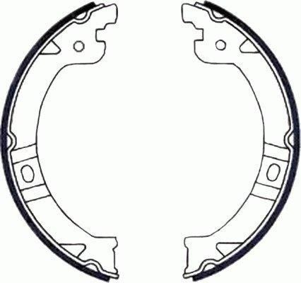 BEHR HELLA SERVICE - 8DA355050111 - Комплект тормозных колодок, стояночная тормозная система