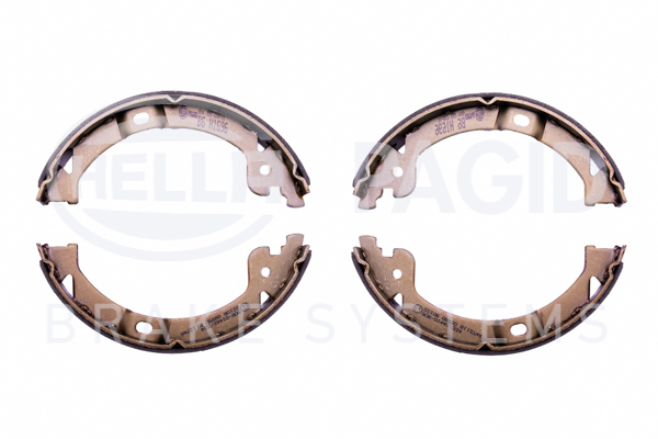 BEHR HELLA SERVICE - 8DA355050111 - Комплект тормозных колодок, стояночная тормозная система