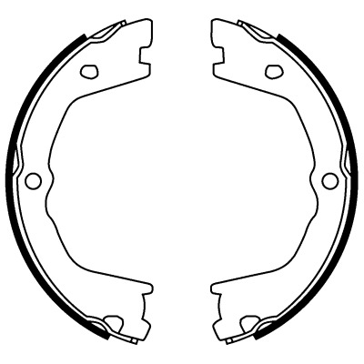 BEHR HELLA SERVICE - 8DA355050231 - Комплект тормозных колодок, стояночная тормозная система