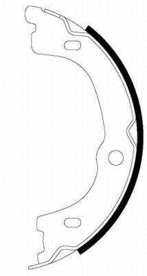 BEHR HELLA SERVICE - 8DA355050251 - Комплект тормозных колодок, стояночная тормозная система