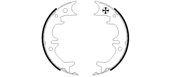 BEHR HELLA SERVICE - 8DA355050521 - Комплект тормозных колодок, стояночная тормозная система BEHR HELLA SERVICE - 8DA355050521 - Комплект тормозных колодок, стояночная тормозная система