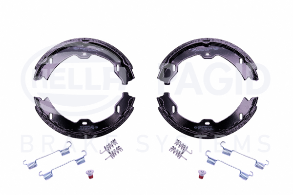 BEHR HELLA SERVICE - 8DA355050781 - Комплект тормозных колодок, стояночная тормозная система