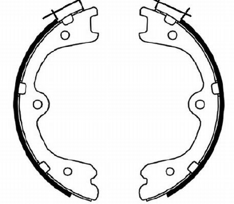 BEHR HELLA SERVICE - 8DA355050851 - Комплект тормозных колодок, стояночная тормозная система