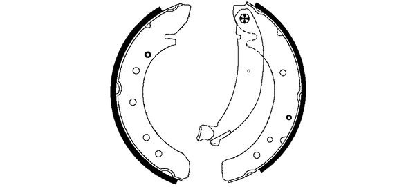 BEHR HELLA SERVICE - 8DB355001601 - Комплект тормозных колодок