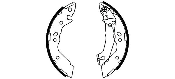 BEHR HELLA SERVICE - 8DB355002271 - Комплект тормозных колодок