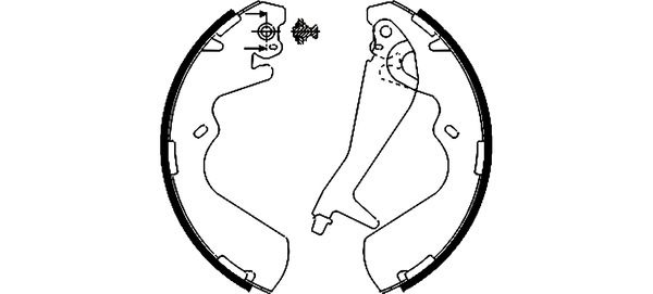 BEHR HELLA SERVICE - 8DB355002291 - Комплект тормозных колодок