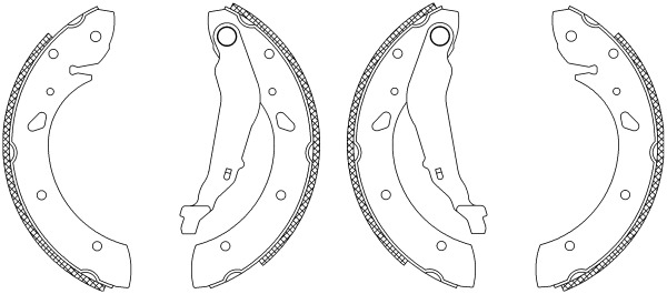 BEHR HELLA SERVICE - 8DB355003451 - Комплект тормозных колодок