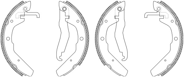 BEHR HELLA SERVICE - 8DB355003501 - Комплект тормозных колодок