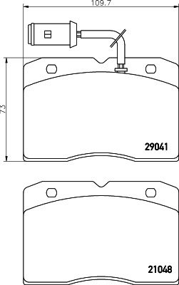 BEHR HELLA SERVICE - 8DB355005481 - Комплект тормозных колодок, дисковый тормоз