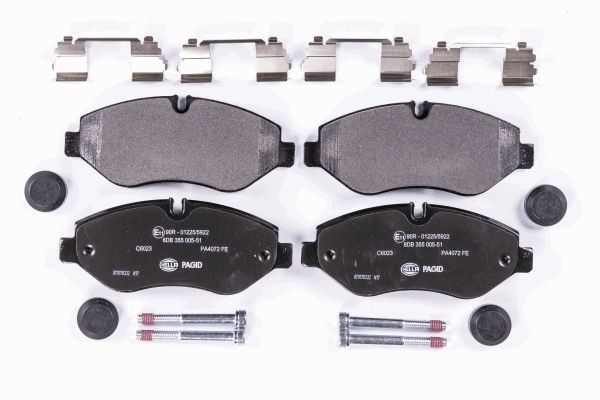 BEHR HELLA SERVICE - 8DB355005511 - Комплект тормозных колодок, дисковый тормоз BEHR HELLA SERVICE - 8DB355005511 - Комплект тормозных колодок, дисковый тормоз