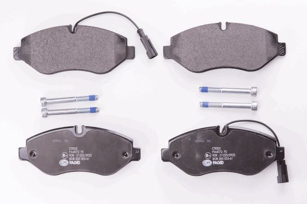 BEHR HELLA SERVICE - 8DB355005611 - Комплект тормозных колодок, дисковый тормоз