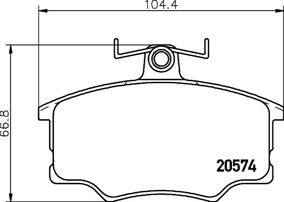 BEHR HELLA SERVICE - 8DB355006021 - Комплект тормозных колодок, дисковый тормоз