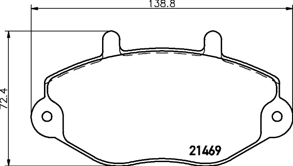 BEHR HELLA SERVICE - 8DB355006401 - Комплект тормозных колодок, дисковый тормоз