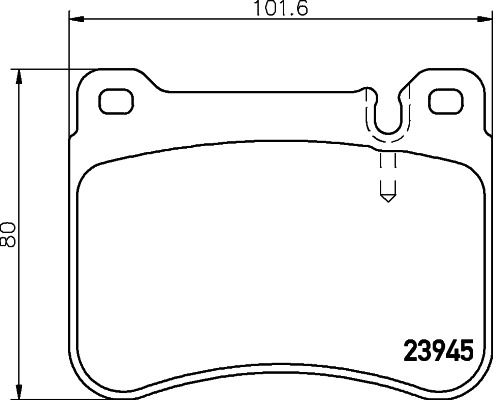 BEHR HELLA SERVICE - 8DB355006541 - Комплект тормозных колодок, дисковый тормоз