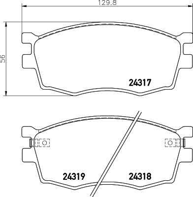 BEHR HELLA SERVICE - 8DB355006951 - Комплект тормозных колодок, дисковый тормоз