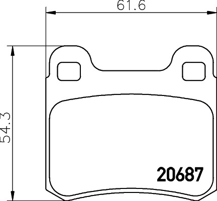 BEHR HELLA SERVICE - 8DB355007321 - Комплект тормозных колодок, дисковый тормоз