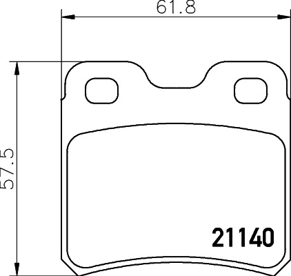 BEHR HELLA SERVICE - 8DB355007451 - Комплект тормозных колодок, дисковый тормоз