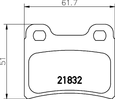 BEHR HELLA SERVICE - 8DB355008151 - Комплект тормозных колодок, дисковый тормоз