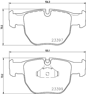 BEHR HELLA SERVICE - 8DB355009301 - Комплект тормозных колодок, дисковый тормоз