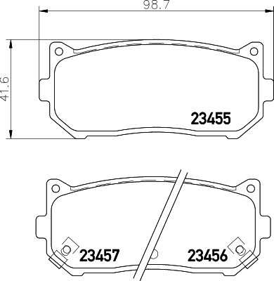 BEHR HELLA SERVICE - 8DB355009341 - Комплект тормозных колодок, дисковый тормоз