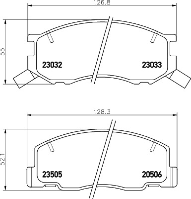 BEHR HELLA SERVICE - 8DB355009481 - Комплект тормозных колодок, дисковый тормоз