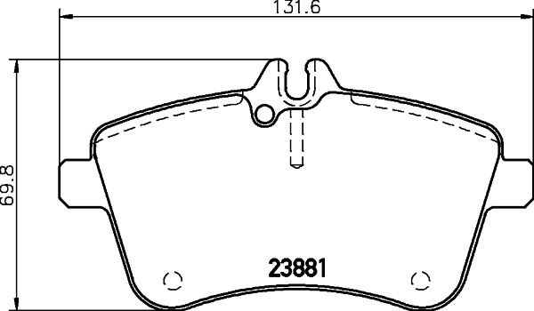 BEHR HELLA SERVICE - 8DB355010331 - Комплект тормозных колодок, дисковый тормоз