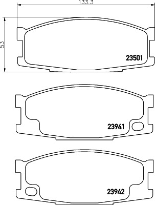 BEHR HELLA SERVICE - 8DB355010561 - Комплект тормозных колодок, дисковый тормоз