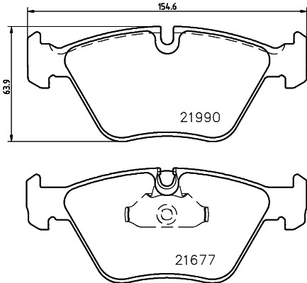 BEHR HELLA SERVICE - 8DB355010711 - Комплект тормозных колодок, дисковый тормоз