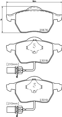 BEHR HELLA SERVICE - 8DB355010731 - Комплект тормозных колодок, дисковый тормоз