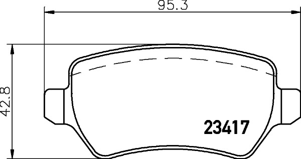 BEHR HELLA SERVICE - 8DB355011361 - Комплект тормозных колодок, дисковый тормоз