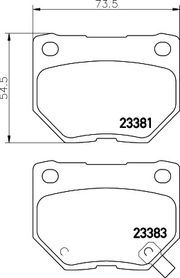 BEHR HELLA SERVICE - 8DB355011601 - Комплект тормозных колодок, дисковый тормоз