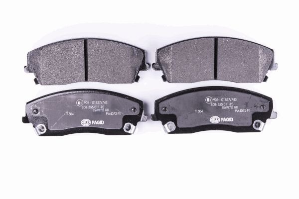 BEHR HELLA SERVICE - 8DB355011901 - Комплект тормозных колодок, дисковый тормоз