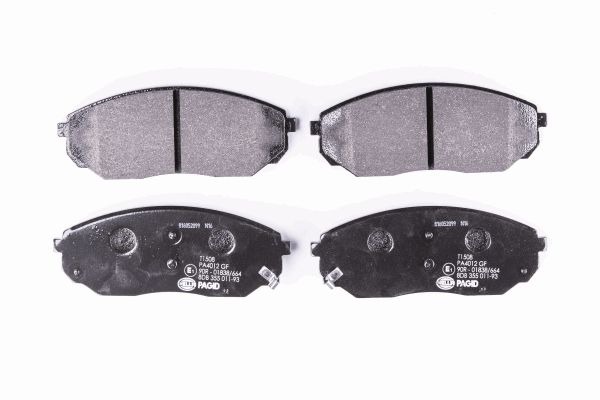 BEHR HELLA SERVICE - 8DB355011931 - Комплект тормозных колодок, дисковый тормоз BEHR HELLA SERVICE - 8DB355011931 - Комплект тормозных колодок, дисковый тормоз