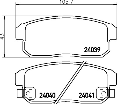 BEHR HELLA SERVICE - 8DB355012331 - Комплект тормозных колодок, дисковый тормоз BEHR HELLA SERVICE - 8DB355012331 - Комплект тормозных колодок, дисковый тормоз