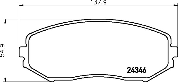 BEHR HELLA SERVICE - 8DB355012351 - Комплект тормозных колодок, дисковый тормоз