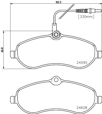 BEHR HELLA SERVICE - 8DB355013411 - Комплект тормозных колодок, дисковый тормоз