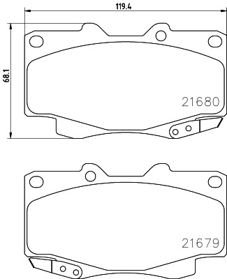 BEHR HELLA SERVICE - 8DB355013481 - Комплект тормозных колодок, дисковый тормоз