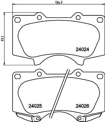 BEHR HELLA SERVICE - 8DB355014121 - Комплект тормозных колодок, дисковый тормоз