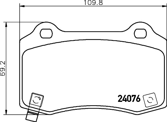 BEHR HELLA SERVICE - 8DB355014211 - Комплект тормозных колодок, дисковый тормоз