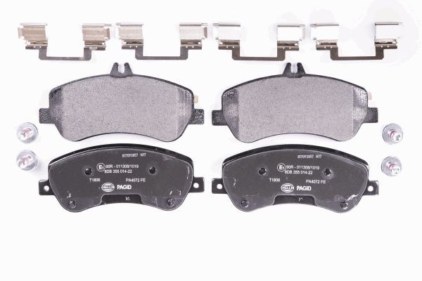 BEHR HELLA SERVICE - 8DB355014221 - Комплект тормозных колодок, дисковый тормоз BEHR HELLA SERVICE - 8DB355014221 - Комплект тормозных колодок, дисковый тормоз